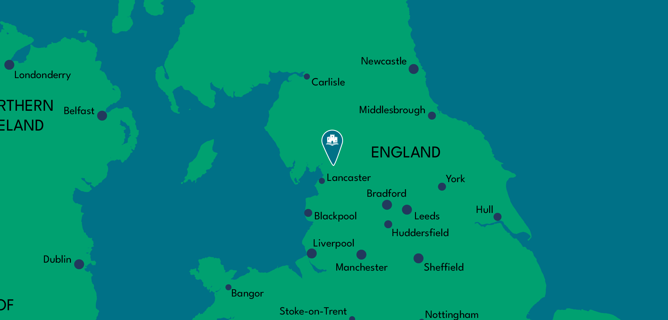 Map showing location of Capernwray Hall